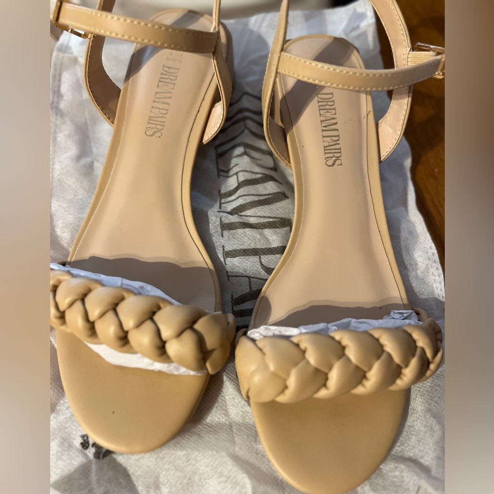 Women's Braided Open Toe Ankle Strap Block Chunky Heel Sandals